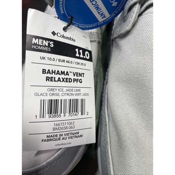 Columbia Bahama Vent Relaxed BM2658-063 Men's Grey Ice Lime PFG Shoes Size 11 - Picture 4 of 5